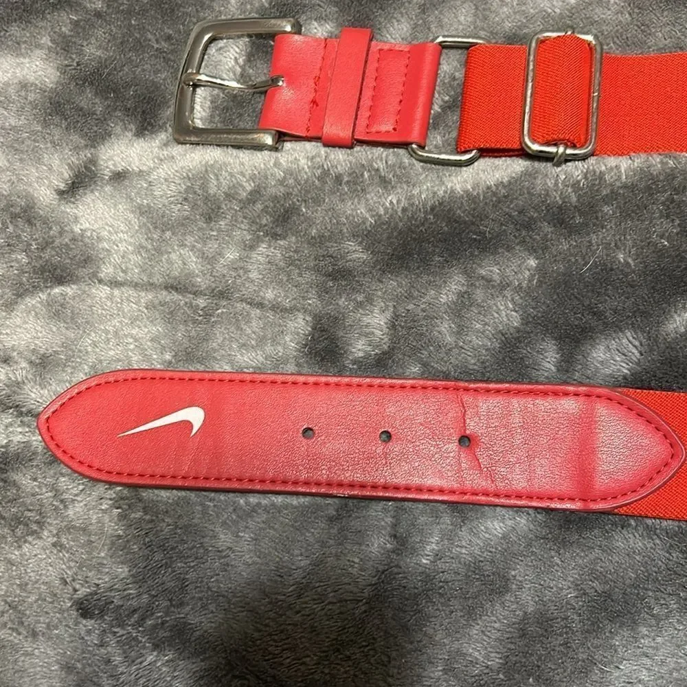 Nike red Stretchy and leather belt